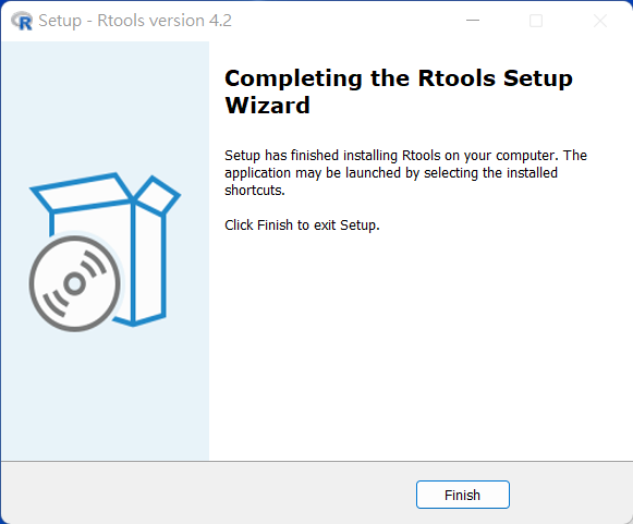 RTools 安裝完畢